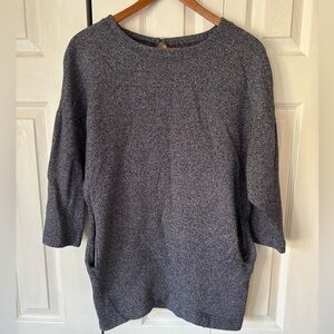 MEC Heathered Blue Crew 3/4th Length Shirt